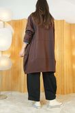 Scuba Longline Cocoon Jacket Chocolate /18=